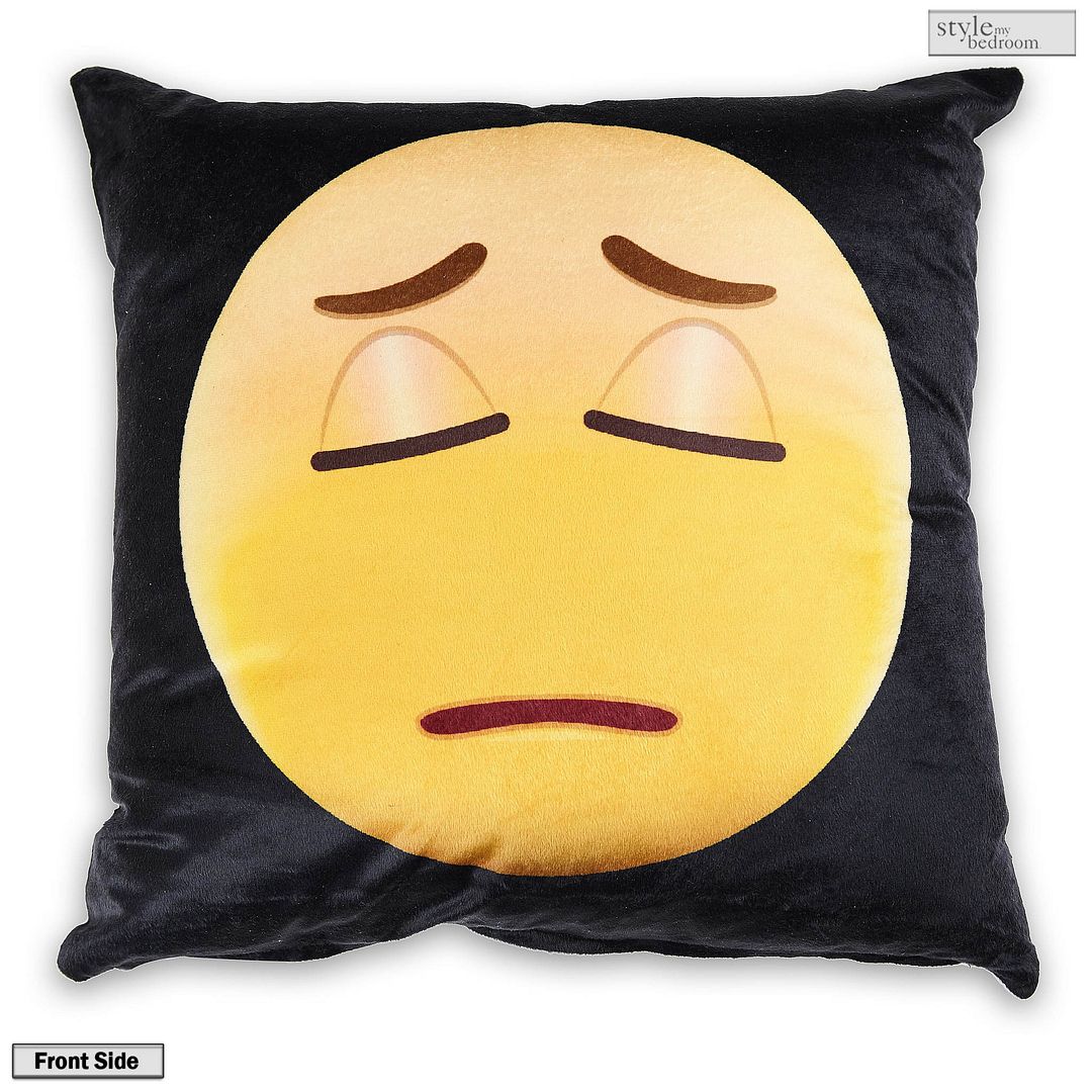 2 Sided Reversible Smiley Face Emotions Emoji Filled Cushion or Cushion